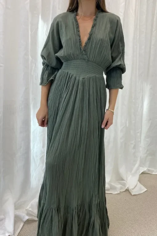 Eleni Dress Khaki