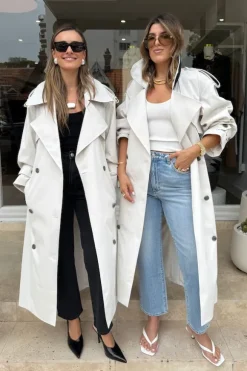 Elysian Trench Coat Alabaster