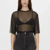 Enigma Sheer Top Black