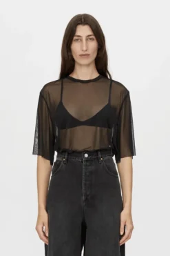 Enigma Sheer Top Black