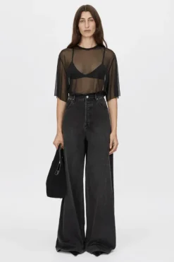 Enigma Sheer Top Black