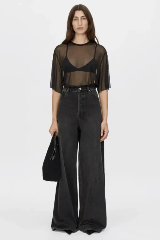 Enigma Sheer Top Black