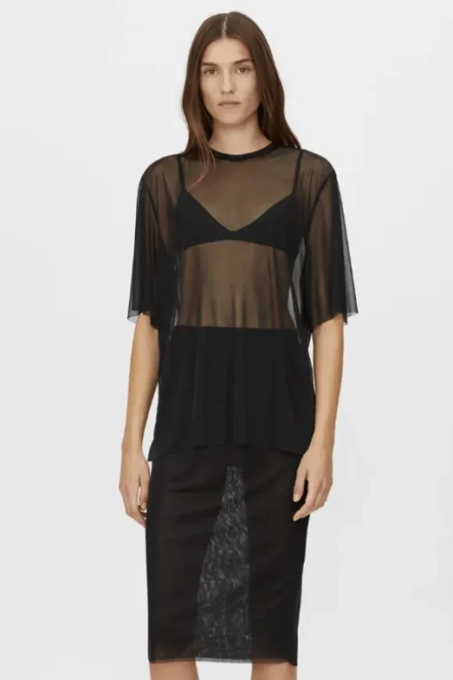 Enigma Sheer Top Black
