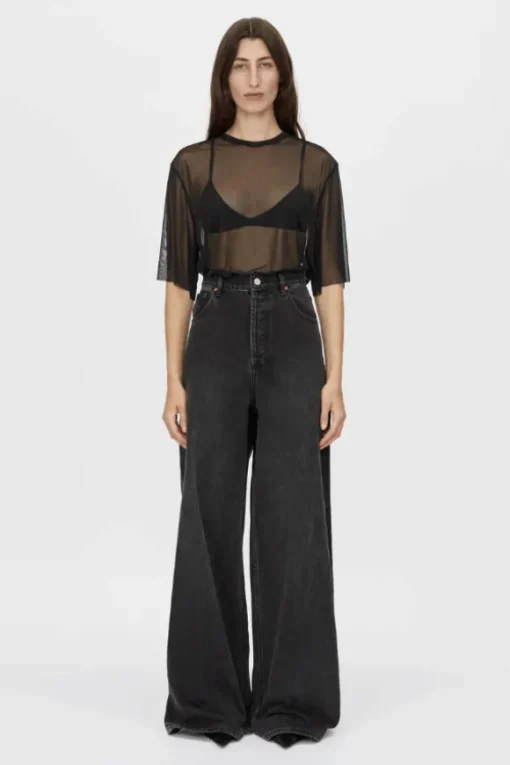 Enigma Sheer Top Black