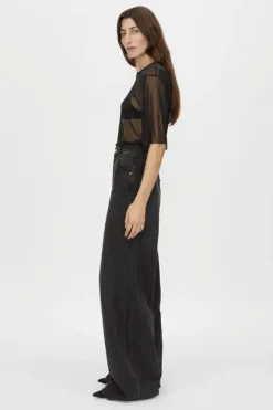 Enigma Sheer Top Black