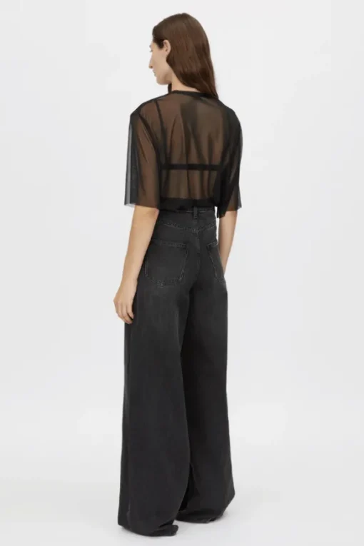 Enigma Sheer Top Black