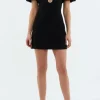 Estella Puff Sleeve Mini Dress Black