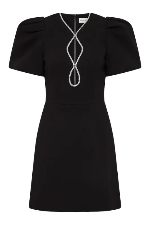 Estella Puff Sleeve Mini Dress Black
