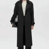 Evans Trench Coat Black