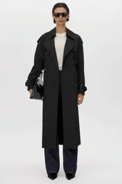Evans Trench Coat Black