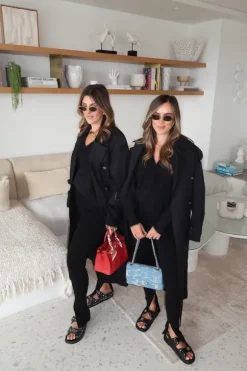 Evans Trench Coat Black