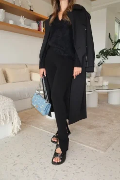 Evans Trench Coat Black