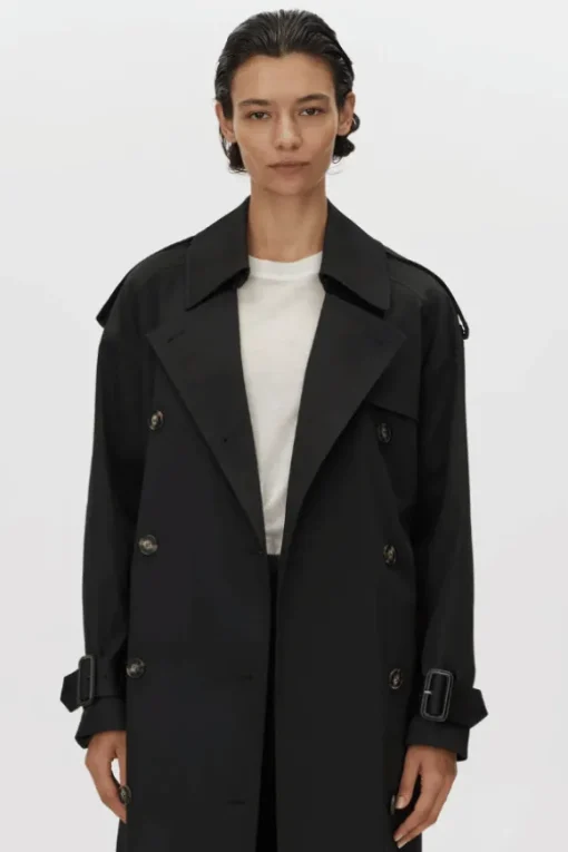 Evans Trench Coat Black