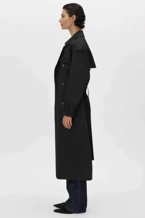 Evans Trench Coat Black