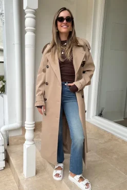 Evans Trench Coat Sand
