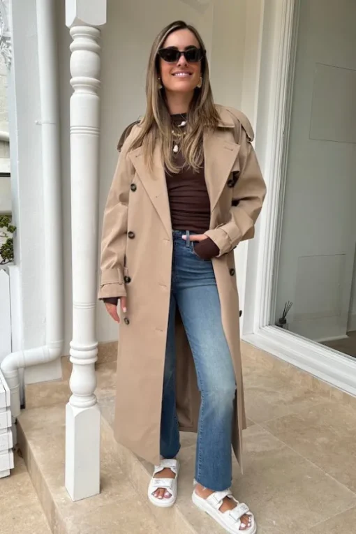Evans Trench Coat Sand
