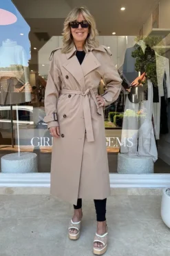 Evans Trench Coat Sand