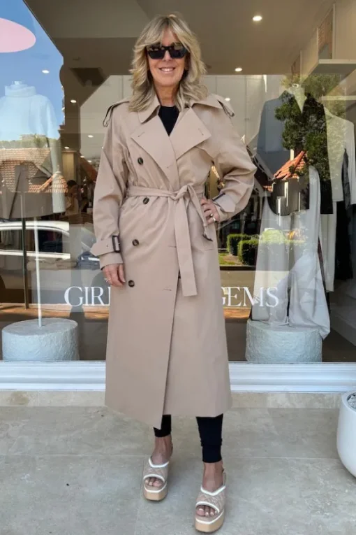 Evans Trench Coat Sand