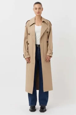 Evans Trench Coat Sand