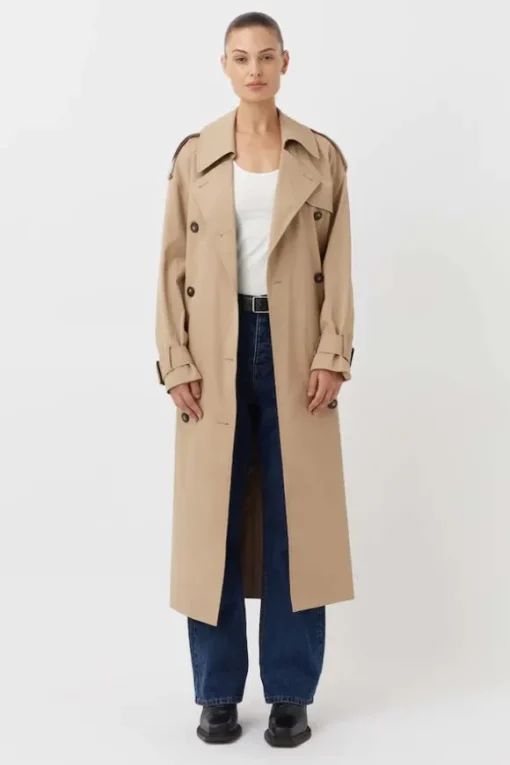 Evans Trench Coat Sand