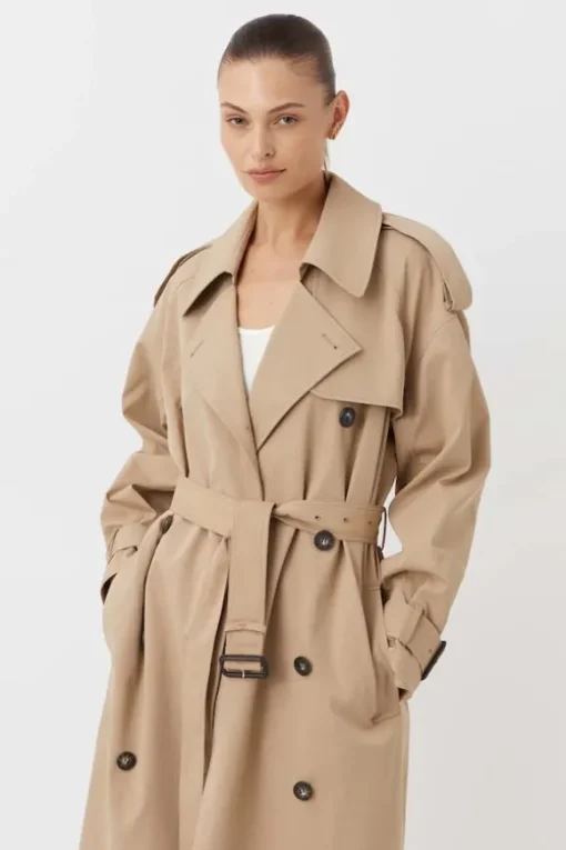 Evans Trench Coat Sand
