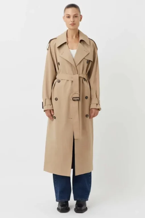 Evans Trench Coat Sand