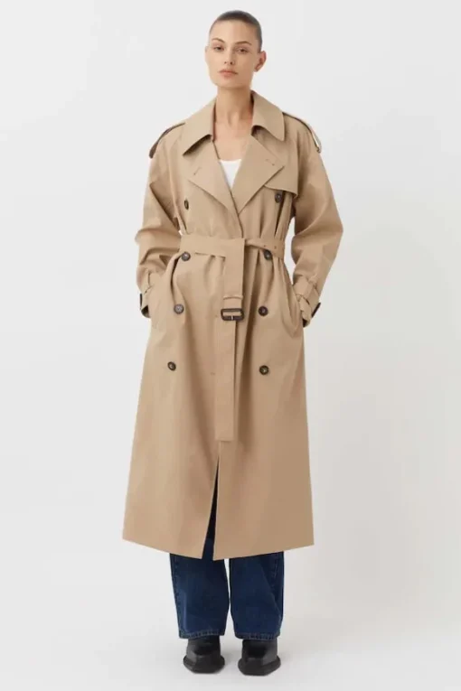 Evans Trench Coat Sand