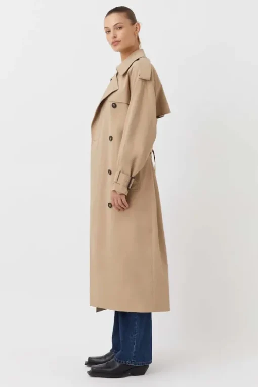 Evans Trench Coat Sand