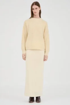 Fluffy Mohair Wool Jumper Lemon