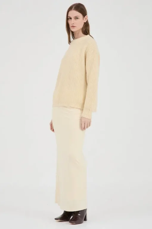Fluffy Mohair Wool Jumper Lemon