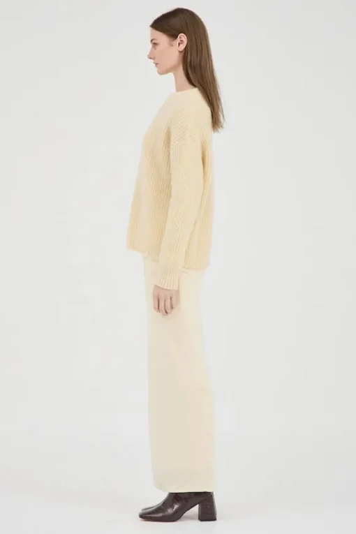 Fluffy Mohair Wool Jumper Lemon