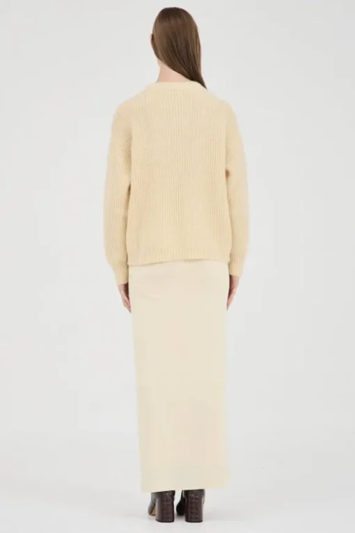 Fluffy Mohair Wool Jumper Lemon