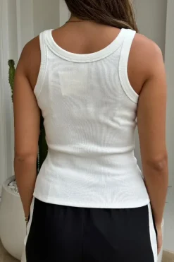 Frankie Scoop Tank White