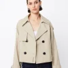 Franklin Cropped Trench Natural
