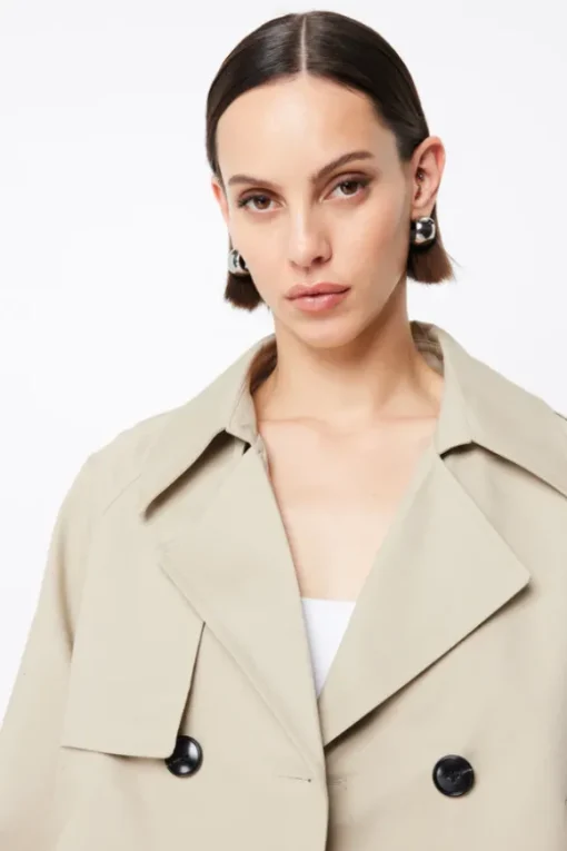 Franklin Cropped Trench Natural