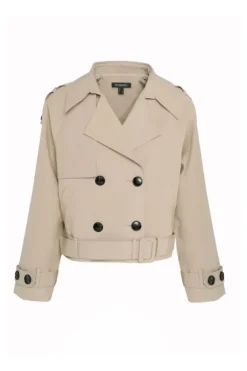 Franklin Cropped Trench Natural