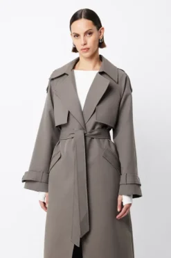 Franklin Trench Coat Charcoal