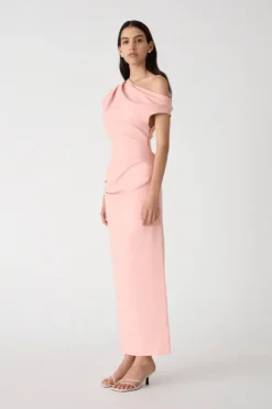 Gia Midi Dress Rose Quartz Pink