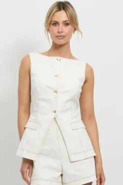 Good Vibes Top White