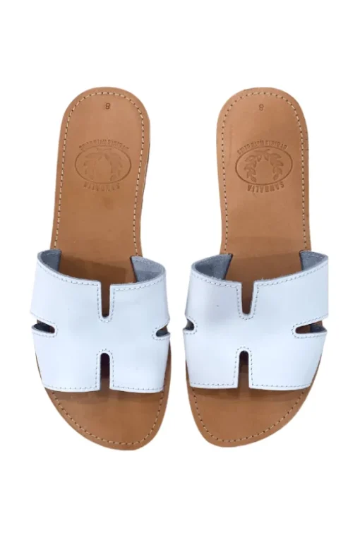 H Sandals White
