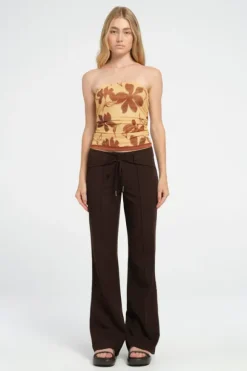 Harlow Polka Top Butter Floral