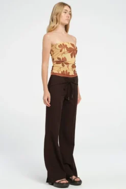 Harlow Polka Top Butter Floral