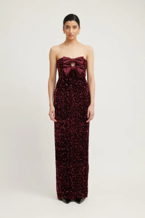Harlynne Dres Merlot Sequin