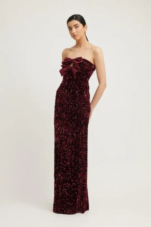 Harlynne Dres Merlot Sequin