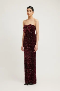 Harlynne Dres Merlot Sequin