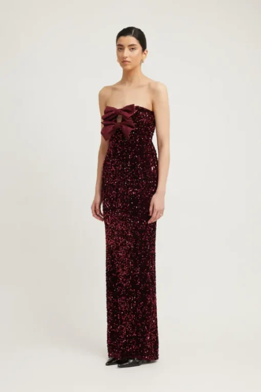 Harlynne Dres Merlot Sequin