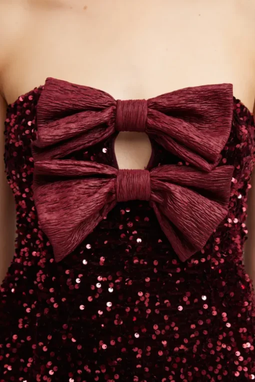 Harlynne Dres Merlot Sequin