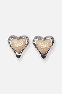 Heart Studs Glitter/Pearl