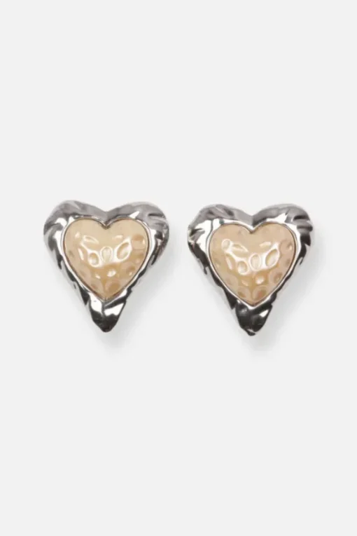 Heart Studs Glitter/Pearl