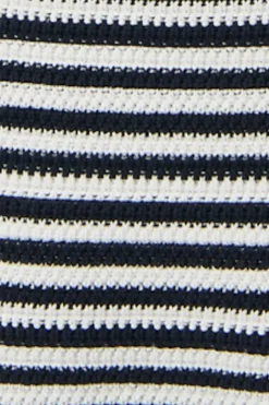 Helena Mini Skirt Stripe 2 Navy/White